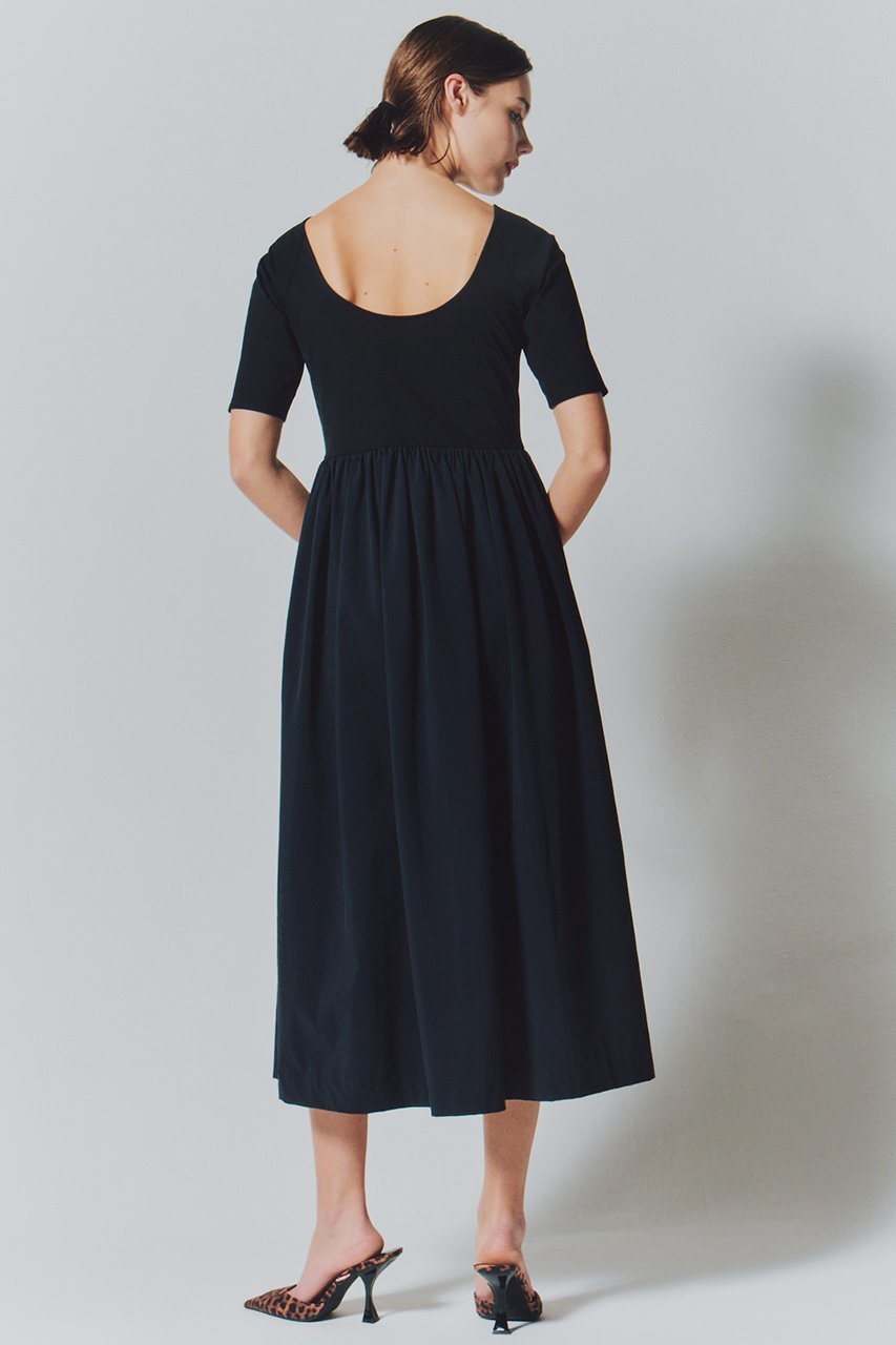 【ルームエイト/Room no.8】の【Room no.8 BLACK】ジャージコンビギャザードレス 人気、トレンドファッション・服の通販 founy(ファニー) ファッション Fashion レディースファッション Fashion for Women ワンピース Dresses フォーマル・パーティードレス・結婚式用ドレス Elegant & Casual Dresses チュニック Tunic Tops & Dresses スニーカー Sneakers, Trainers チュニック Tunic, Long Top ドレス Dress, One-Piece フィット Fit, Slim Fit フレア Flare, Flared ロング Long, Long-Length エレガント 上品 Elegant 夏 Summer other-7|ID: prp329100004584386 ipo3291000000035401375