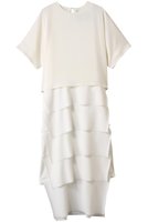 【ルームエイト/Room no.8】の【Room no.8 BLACK】MAT サテンコンビティアードドレス 人気、トレンドファッション・服の通販 founy(ファニー) ファッション Fashion レディースファッション WOMEN ワンピース Dress ドレス Party Dresses チュニック Tunic サテン Satin チュニック Tunic ドレス Dress ロング Long エレガント 上品 Elegant 夏 Summer NEW・新作・新着・新入荷 New Arrivals |ID:prp329100004584387