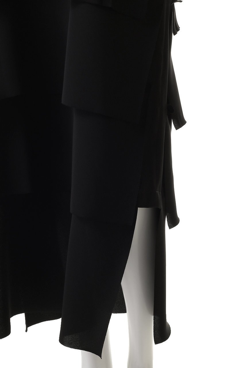 【ルームエイト/Room no.8】の【Room no.8 BLACK】MAT サテンコンビティアードドレス 人気、トレンドファッション・服の通販 founy(ファニー) 　ファッション　Fashion　レディースファッション　Fashion for Women　ワンピース　Dresses　フォーマル・パーティードレス・結婚式用ドレス　Elegant & Casual Dresses　チュニック　Tunic Tops & Dresses　サテン　Satin, Glossy Fabric　チュニック　Tunic, Long Top　ドレス　Dress, One-Piece　ロング　Long, Long-Length　エレガント 上品　Elegant　夏　Summer　other-6|ID: prp329100004584387 ipo3291000000032499386