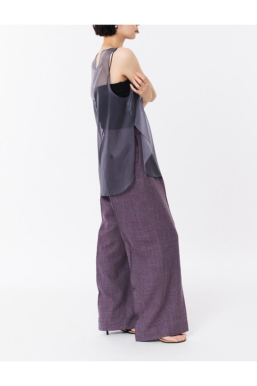 【スタニングルアー/STUNNING LURE】のエアーオーガンザタンク 人気、トレンドファッション・服の通販 founy(ファニー) 　ファッション　Fashion　レディースファッション　WOMEN　トップス・カットソー　Tops/Tshirt　キャミソール / ノースリーブ　No Sleeves　シャツ/ブラウス　Shirts/Blouses　ロング / Tシャツ　T-Shirts　カットソー　Cut and Sewn　エアリー　Airy　オーガンジー　Organdy　キャミソール　Camisole　シアー　Sheer　シンプル　Simple　タンク　Tank　今夏　Summer　夏　Summer　NEW・新作・新着・新入荷　New Arrivals　other-7|ID: prp329100004585363 ipo3291000000032512443