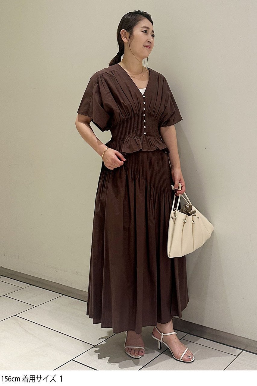 【スタニングルアー/STUNNING LURE】のピンタックブラウス 人気、トレンドファッション・服の通販 founy(ファニー) 　ファッション　Fashion　レディースファッション　Fashion for Women　トップス・カットソー　Cut & Sew Tops　シャツ・ブラウス・オフィスカジュアル　Elegant Blouses & Button-Ups　ショート　Short, Short Length　スリーブ　Sleeve, Long Sleeve / Short Sleeve　デコルテ　Décolleté, Neckline　ワイド　Wide, Wide Fit　エレガント 上品　Elegant　再入荷　Restock / Back in Stock　other-6|ID: prp329100004585364 ipo3291000000032732474