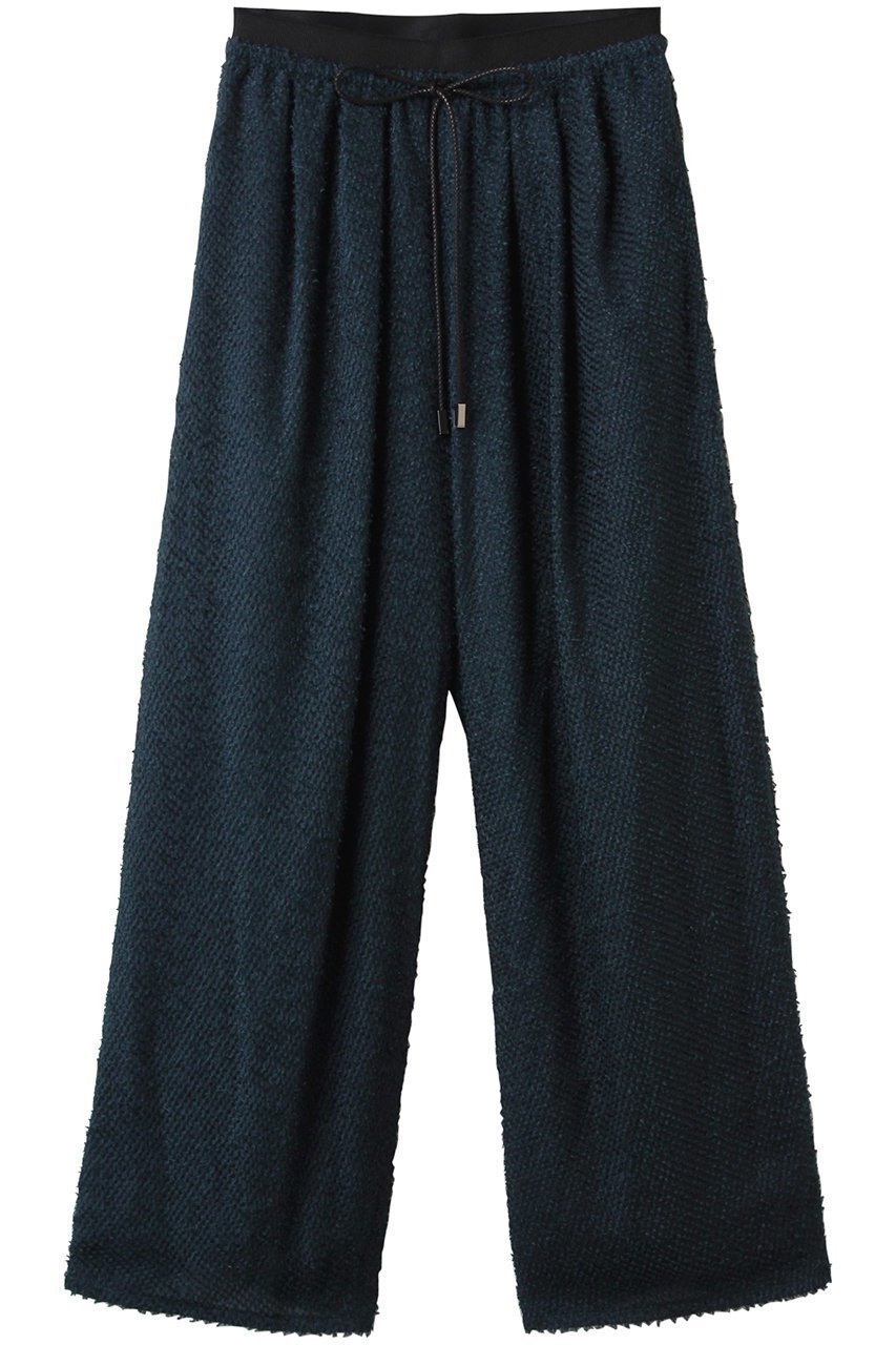 【スタニングルアー/STUNNING LURE】のrカットジャガードパンツ インテリア・キッズ・メンズ・レディースファッション・服の通販 founy(ファニー) 　ファッション　Fashion　レディースファッション　Fashion for Women　パンツ　Pants & Trousers　エアリー　Airy Texture　サンダル　Sandals, Summer Shoes　ジャカード／ジャガード　Jacquard, Woven Pattern　ストレート　Straight, Straight Cut　リラックス　Relax, Relaxed Fit　ワイド　Wide, Wide Fit　エレガント 上品　Elegant　夏　Summer　ネイビー|ID: prp329100004585366 ipo3291000000032512464