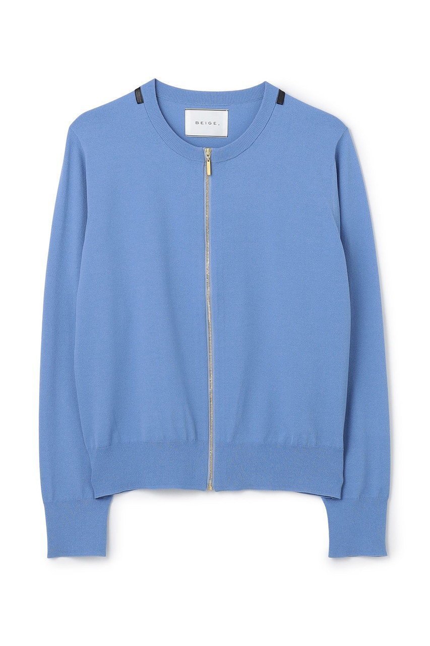 【ベイジ,/BEIGE,】のNADIA / レザーラインジップカーディガン インテリア・キッズ・メンズ・レディースファッション・服の通販 founy(ファニー) 　ファッション　Fashion　レディースファッション　WOMEN　トップス・カットソー　Tops/Tshirt　ニット　Knit Tops　カーディガン　Cardigans　カーディガン　Cardigan　ストレッチ　Stretch　エレガント 上品　Elegant　人気　Popularity　定番　Standard　NEW・新作・新着・新入荷　New Arrivals　Sky|ID: prp329100004585398 ipo3291000000032512895