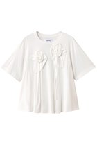 【ミュベール/MUVEIL】のローズモチーフTシャツ 人気、トレンドファッション・服の通販 founy(ファニー) ファッション Fashion レディースファッション Ladies' Fashion Online トップス・カットソー Tops/Tshirt シャツ/ブラウス Shirts/Blouses ロング / Tシャツ T-Shirts カットソー Cut and Sewn 2025年 2025 2025-2026秋冬・A/W Aw/Autumn/Winter/Fw/Fall/2025-2026 ショート Short スリーブ Sleeve ハンド Hand フレア Flare モチーフ Motif ローズ Rose A/W・秋冬 Aw・Autumn/Winter・Fw・Fall-Winter thumbnail ホワイト|ID: prp329100004585409 ipo3291000000032512970