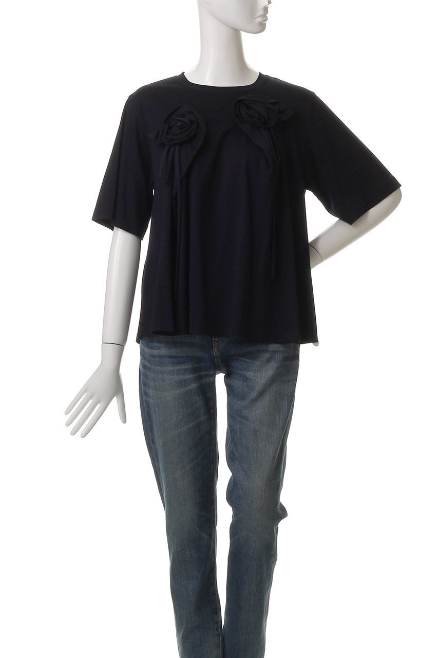 【ミュベール/MUVEIL】のローズモチーフTシャツ 人気、トレンドファッション・服の通販 founy(ファニー) 　ファッション　Fashion　レディースファッション　Ladies' Fashion Online　トップス・カットソー　Tops/Tshirt　シャツ/ブラウス　Shirts/Blouses　ロング / Tシャツ　T-Shirts　カットソー　Cut and Sewn　2025年　2025　2025-2026秋冬・A/W　Aw/Autumn/Winter/Fw/Fall/2025-2026　ショート　Short　スリーブ　Sleeve　ハンド　Hand　フレア　Flare　モチーフ　Motif　ローズ　Rose　A/W・秋冬　Aw・Autumn/Winter・Fw・Fall-Winter　other-2|ID: prp329100004585409 ipo3291000000032512973