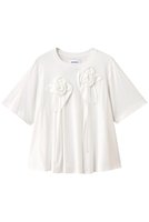 【ミュベール/MUVEIL】のローズモチーフTシャツ 人気、トレンドファッション・服の通販 founy(ファニー) ファッション Fashion レディースファッション Fashion for Women トップス・カットソー Cut & Sew Tops シャツ・ブラウス・オフィスカジュアル Elegant Blouses & Button-Ups ロングTシャツ・Tシャツ Longline T-Shirts & Tees カットソー・ベーシックTシャツ Cut-and-Sewn Tops / Stretch Tees & Basics ショート Short, Short Length スリーブ Sleeve, Long Sleeve / Short Sleeve ハンド Hand, Handmade フレア Flare, Flared モチーフ Motif, Design Theme ローズ Rose, Rose Motif |ID:prp329100004585409