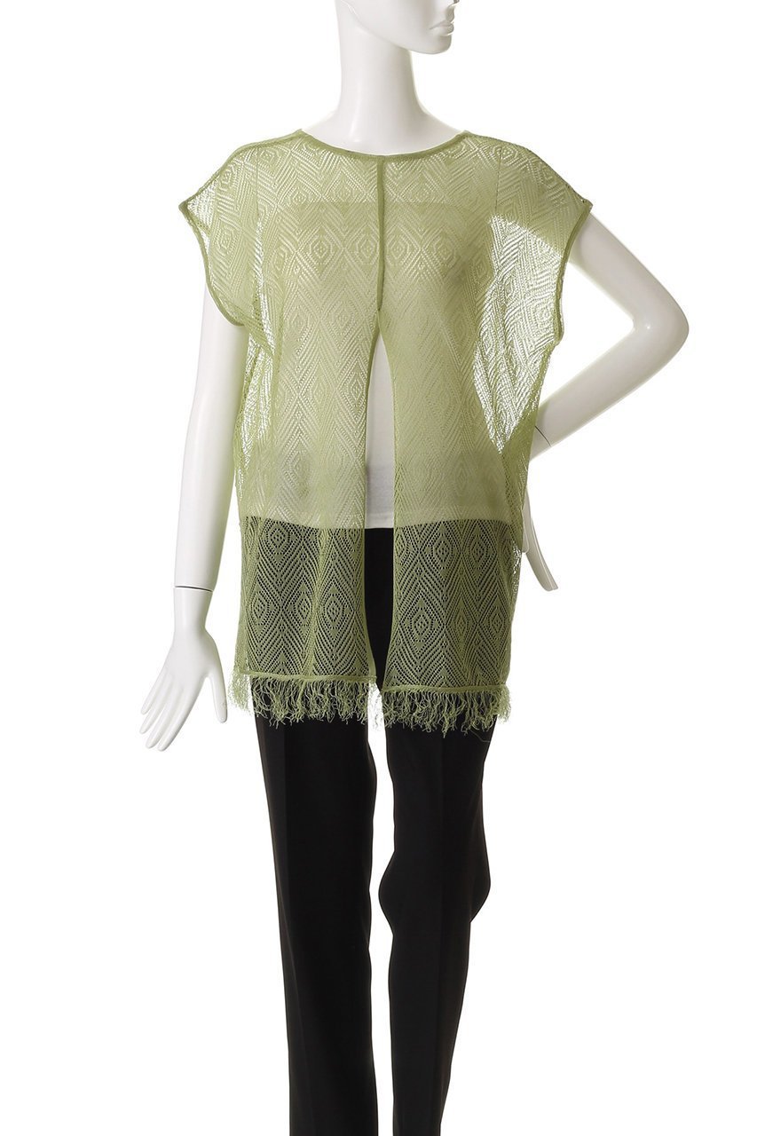 【マノフ/MANOF】のSHEER CROCHET KNIT TOPS/ニット 人気、トレンドファッション・服の通販 founy(ファニー) 　ファッション　Fashion　レディースファッション　Fashion for Women　トップス・カットソー　Cut & Sew Tops　ニット　Knit Tops & Sweaters　カジュアルプルオーバー・ニットトップス　Pullovers & Knit Tops / Casual Pullovers　インナー　Innerwear　クロシェ　Crochet, Knitted Lace　シアー　Sheer, See-Through　シンプル　Simple, Minimal　フリンジ　Fringe, Tassel　マキシ　Maxi, Full Length　ワイド　Wide, Wide Fit　other-2|ID: prp329100004585415 ipo3291000000032513014