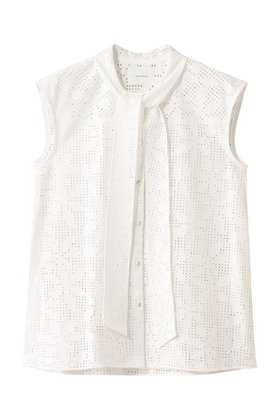 【ミディウミソリッド/MIDIUMISOLID】 lace bow-tie n/slv blouse ブラウス人気、トレンドファッション・服の通販 founy(ファニー) ファッション Fashion レディースファッション WOMEN トップス・カットソー Tops/Tshirt キャミソール / ノースリーブ No Sleeves シャツ/ブラウス Shirts/Blouses デニム Denim ノースリーブ No Sleeve フェミニン Feminine レース Race NEW・新作・新着・新入荷 New Arrivals |ID:prp329100004585424
