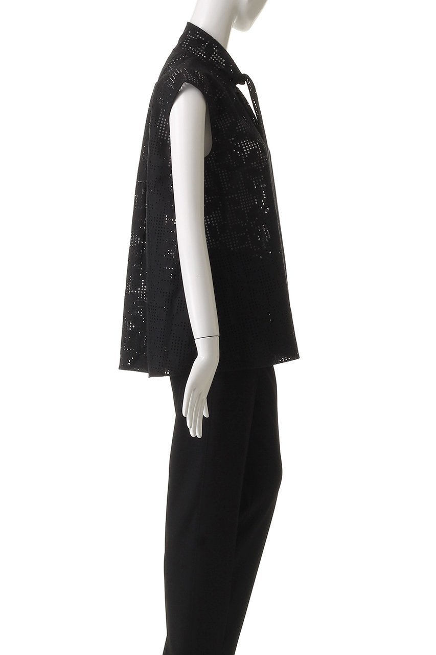 【ミディウミソリッド/MIDIUMISOLID】のlace bow-tie n/slv blouse ブラウス 人気、トレンドファッション・服の通販 founy(ファニー) 　ファッション　Fashion　レディースファッション　WOMEN　トップス・カットソー　Tops/Tshirt　キャミソール / ノースリーブ　No Sleeves　シャツ/ブラウス　Shirts/Blouses　デニム　Denim　ノースリーブ　No Sleeve　フェミニン　Feminine　レース　Race　NEW・新作・新着・新入荷　New Arrivals　other-3|ID: prp329100004585424 ipo3291000000032513090