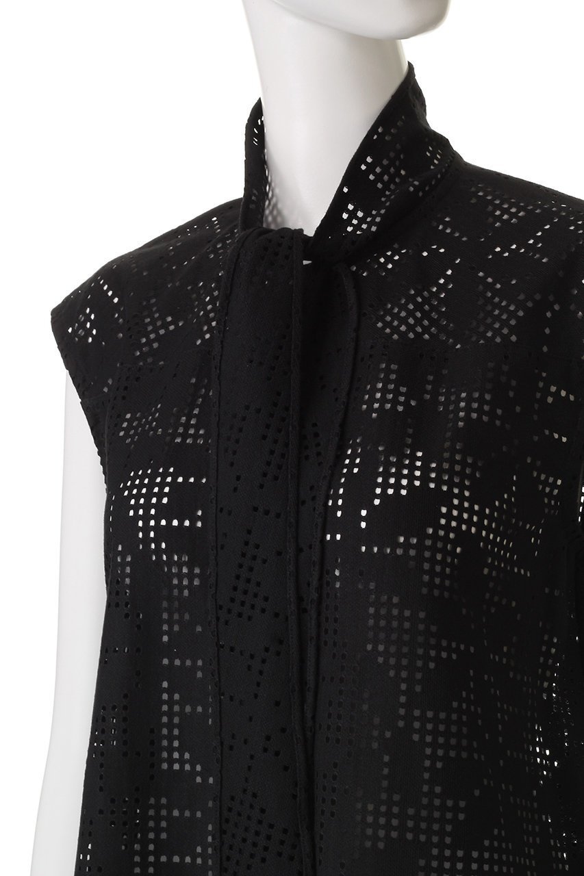 【ミディウミソリッド/MIDIUMISOLID】のlace bow-tie n/slv blouse ブラウス 人気、トレンドファッション・服の通販 founy(ファニー) 　ファッション　Fashion　レディースファッション　WOMEN　トップス・カットソー　Tops/Tshirt　キャミソール / ノースリーブ　No Sleeves　シャツ/ブラウス　Shirts/Blouses　デニム　Denim　ノースリーブ　No Sleeve　フェミニン　Feminine　レース　Race　NEW・新作・新着・新入荷　New Arrivals　other-5|ID: prp329100004585424 ipo3291000000032513092