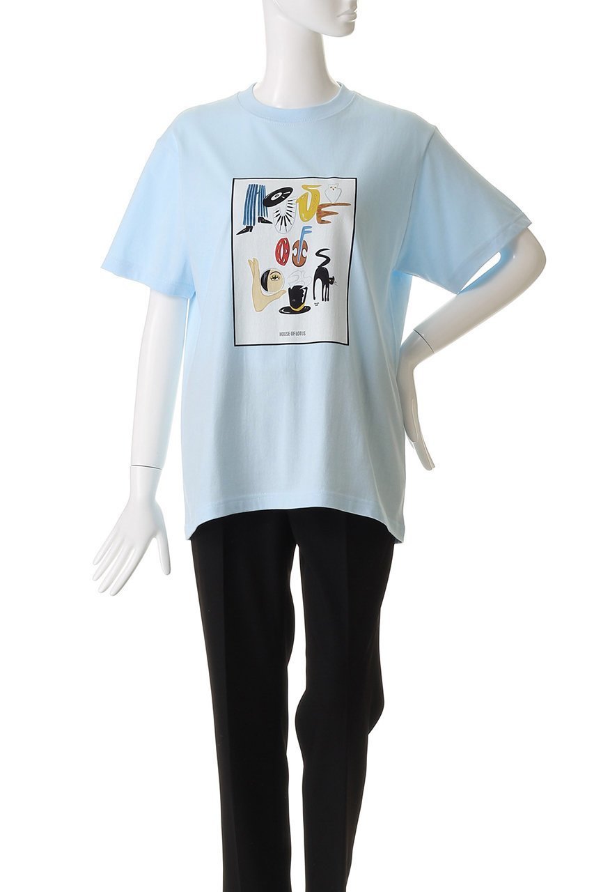 【ハウス オブ ロータス/HOUSE OF LOTUS】のAZUSA IIDA コラボレーションTシャツ(HOUSE OF LOTUS) 人気、トレンドファッション・服の通販 founy(ファニー) 　ファッション　Fashion　レディースファッション　WOMEN　トップス・カットソー　Tops/Tshirt　シャツ/ブラウス　Shirts/Blouses　ロング / Tシャツ　T-Shirts　カットソー　Cut and Sewn　イラスト　Illustration　ショート　Short　スペシャル　Special　スリーブ　Sleeve　NEW・新作・新着・新入荷　New Arrivals　other-2|ID: prp329100004585427 ipo3291000000032513119