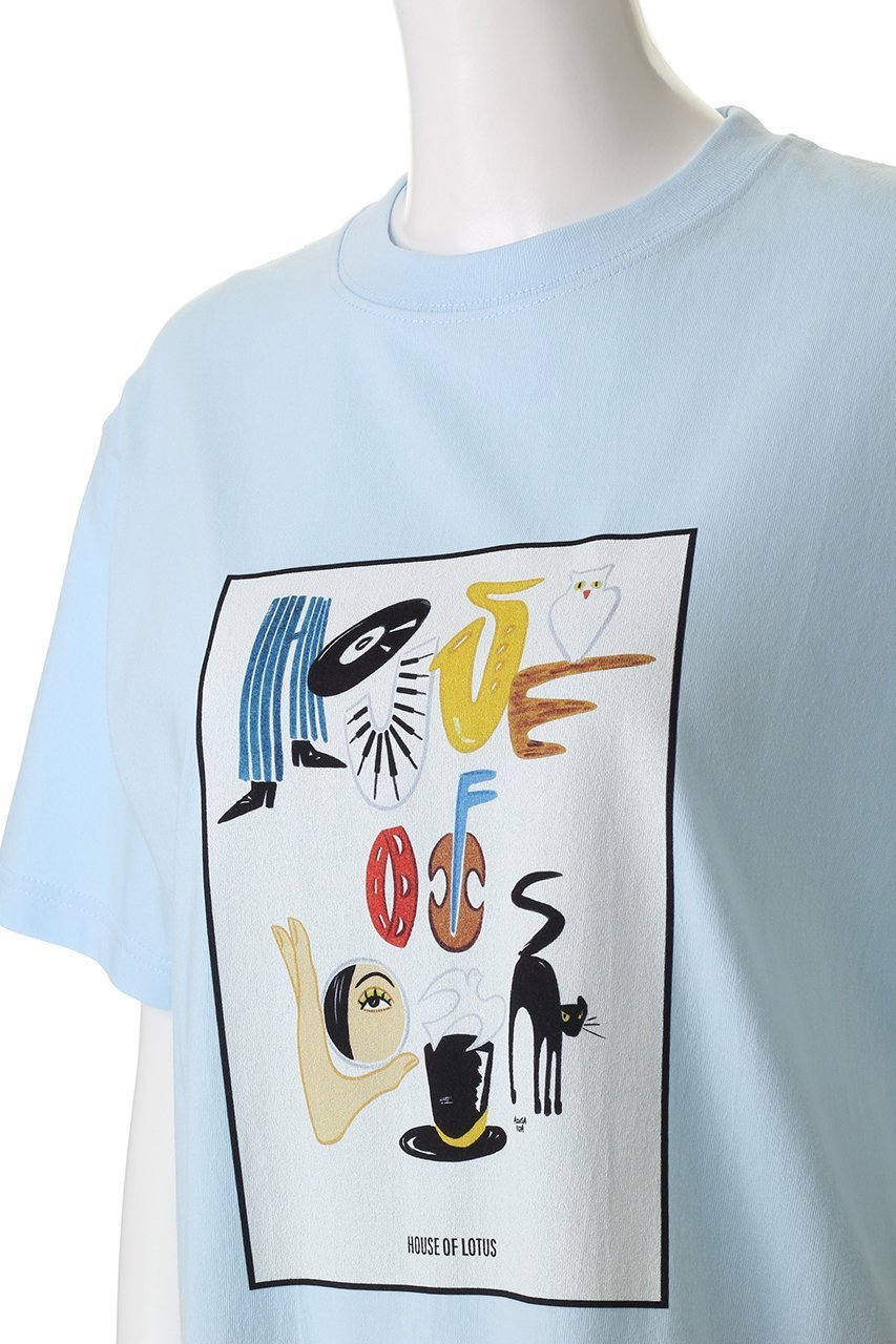 【ハウス オブ ロータス/HOUSE OF LOTUS】のAZUSA IIDA コラボレーションTシャツ(HOUSE OF LOTUS) 人気、トレンドファッション・服の通販 founy(ファニー) 　ファッション　Fashion　レディースファッション　WOMEN　トップス・カットソー　Tops/Tshirt　シャツ/ブラウス　Shirts/Blouses　ロング / Tシャツ　T-Shirts　カットソー　Cut and Sewn　イラスト　Illustration　ショート　Short　スペシャル　Special　スリーブ　Sleeve　NEW・新作・新着・新入荷　New Arrivals　other-5|ID: prp329100004585427 ipo3291000000032513122