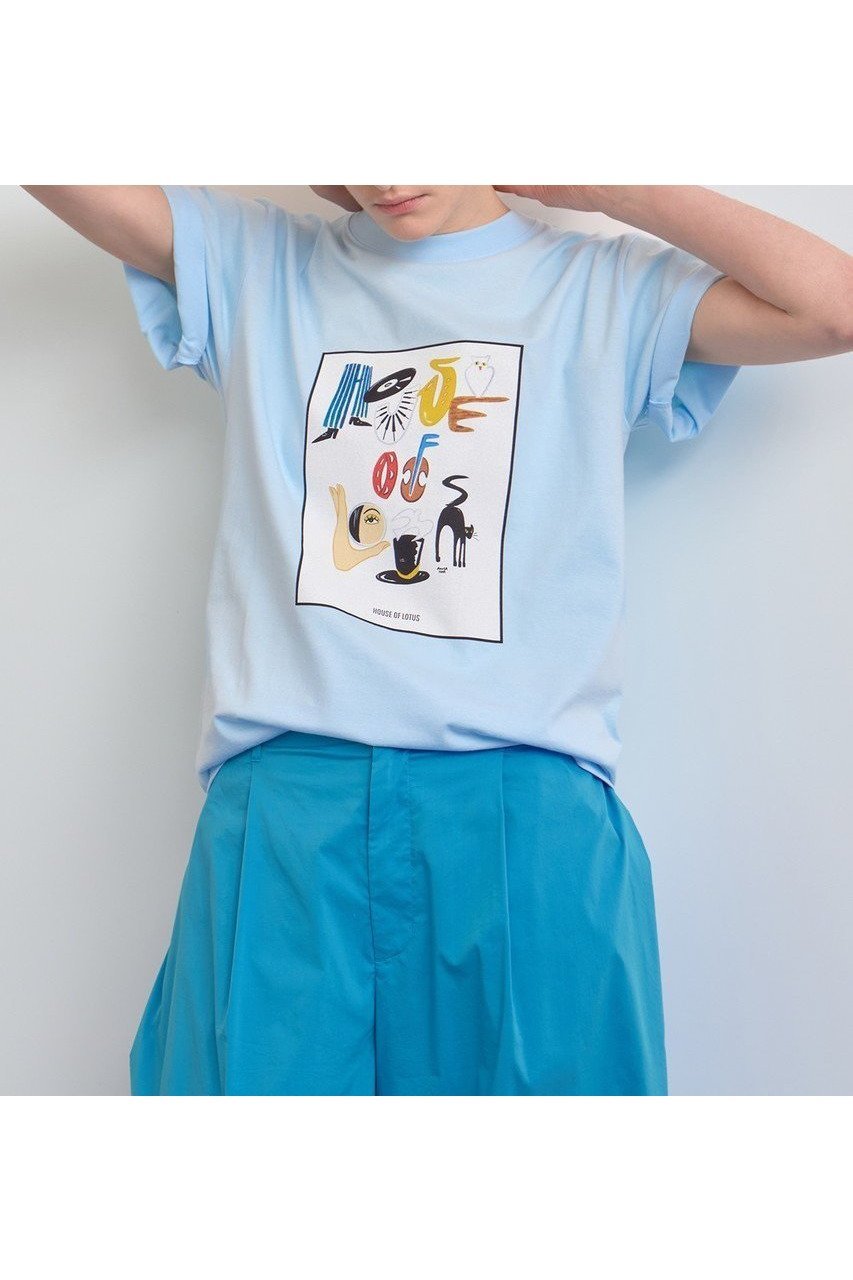 【ハウス オブ ロータス/HOUSE OF LOTUS】のAZUSA IIDA コラボレーションTシャツ(HOUSE OF LOTUS) 人気、トレンドファッション・服の通販 founy(ファニー) 　ファッション　Fashion　レディースファッション　WOMEN　トップス・カットソー　Tops/Tshirt　シャツ/ブラウス　Shirts/Blouses　ロング / Tシャツ　T-Shirts　カットソー　Cut and Sewn　イラスト　Illustration　ショート　Short　スペシャル　Special　スリーブ　Sleeve　NEW・新作・新着・新入荷　New Arrivals　other-7|ID: prp329100004585427 ipo3291000000032513124