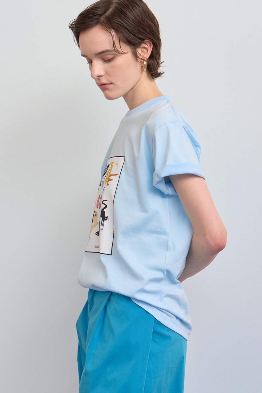 【ハウス オブ ロータス/HOUSE OF LOTUS】のAZUSA IIDA コラボレーションTシャツ(HOUSE OF LOTUS) 人気、トレンドファッション・服の通販 founy(ファニー) 　ファッション　Fashion　レディースファッション　WOMEN　トップス・カットソー　Tops/Tshirt　シャツ/ブラウス　Shirts/Blouses　ロング / Tシャツ　T-Shirts　カットソー　Cut and Sewn　イラスト　Illustration　ショート　Short　スペシャル　Special　スリーブ　Sleeve　NEW・新作・新着・新入荷　New Arrivals　other-8|ID: prp329100004585427 ipo3291000000032513125