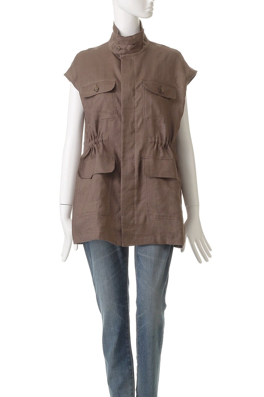 【ウィムガゼット/Whim Gazette】の【Drawing Numbers】コンチネンタルリネンベスト 人気、トレンドファッション・服の通販 founy(ファニー) 　ファッション　Fashion　レディースファッション　Fashion for Women　アウター　Coat / Outerwear Collection　レディースジャケット・軽アウター　Jackets　ジャケット　Jacket, Outerwear　スタンド　Stand Collar, Upright Stand　ベスト　Vest, Waistcoat　マニッシュ　Mannish, Boyish　ミリタリー　Military, Army Style　リネン　Linen, Linen Fabric　other-2|ID: prp329100004585431 ipo3291000000035888638