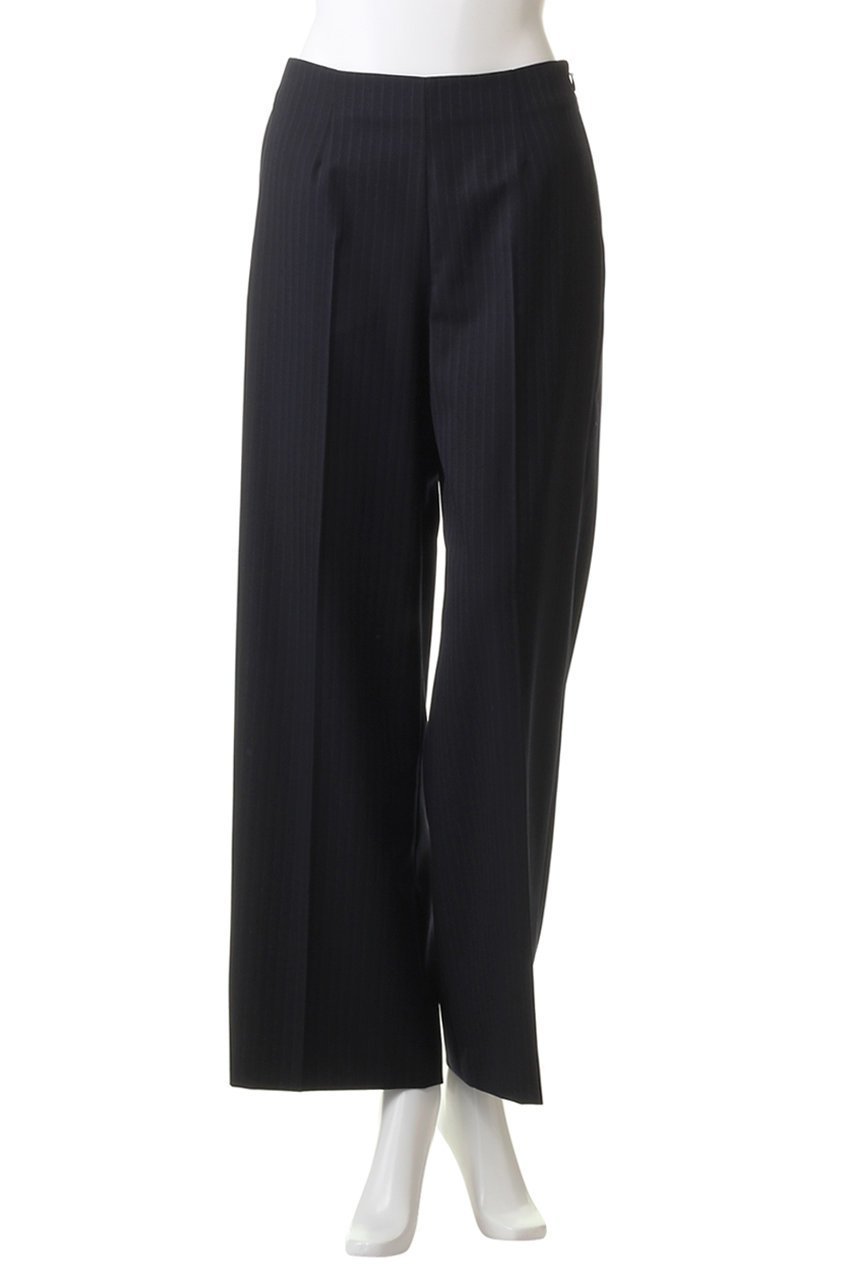 【ランバン オン ブルー/LANVIN en Bleu】のストライプレイヤードパンツ 人気、トレンドファッション・服の通販 founy(ファニー) 　ファッション　Fashion　レディースファッション　Ladies' Fashion Online　パンツ　Pants　シンプル　Simple　ストライプ　Stripe　ストレート　Straight　センター　Center　トレンド　Trend　ラップ　Wrap　ワイド　Wide　再入荷　Restock/Back In Stock/Re Arrival　other-6|ID: prp329100004585436 ipo3291000000032513200
