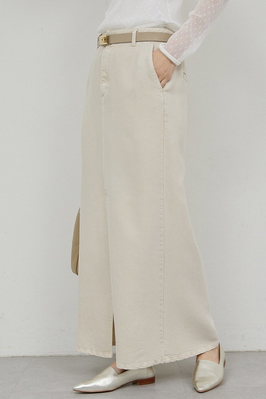 【ガリャルダガランテ/GALLARDAGALANTE】の【セットアップ対応】リヨセルスリットスカート インテリア・キッズ・メンズ・レディースファッション・服の通販 founy(ファニー) 　ファッション　Fashion　レディースファッション　Fashion for Women　セットアップ　Matching Sets　スカート・ミニ/ミディ/マキシ　Skirts / Mini, Midi & Maxi Skirts　スカート　Skirts　ロングスカート　Long Skirts / Maxi & Midi Skirts　おすすめ　Recommended / Our Picks　ストレート　Straight, Straight Cut　スリット　Slit, Slit Detail　セットアップ　Set-Up, Coordinated Outfit　フロント　Front, Front Design　ロング　Long, Long-Length　冬　Winter / This Winter　夏　Summer　アイボリー|ID: prp329100004585439 ipo3291000000034628403