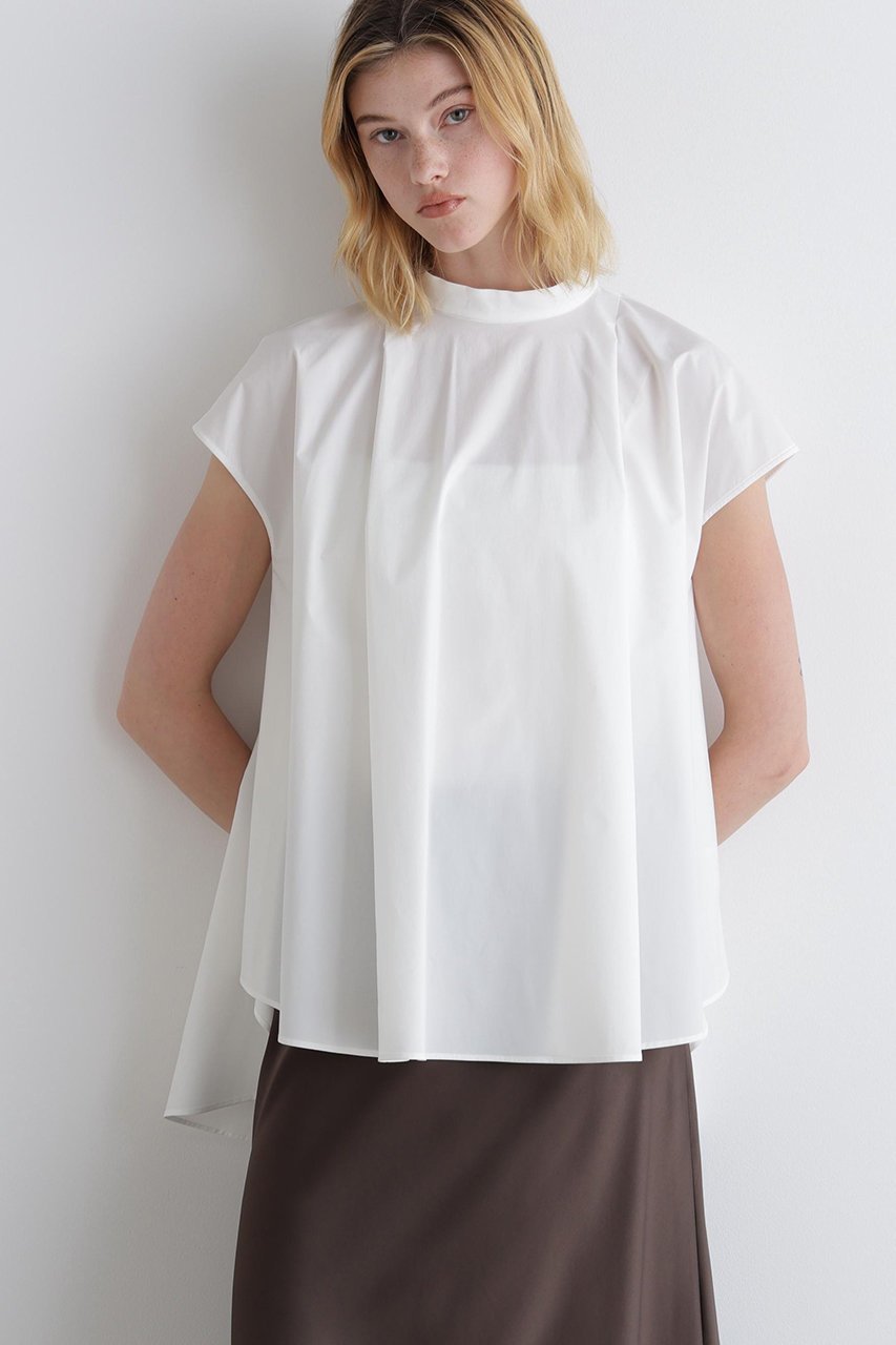 【ル フィル/LE PHIL】のSOLOTEXノースリーブブラウス インテリア・キッズ・メンズ・レディースファッション・服の通販 founy(ファニー) 　ファッション　Fashion　レディースファッション　Fashion for Women　トップス・カットソー　Cut & Sew Tops　キャミソール&ノースリーブ　Camisoles & Sleeveless Tops　シャツ・ブラウス・オフィスカジュアル　Elegant Blouses & Button-Ups　シンプル　Simple, Minimal　スタンド　Stand Collar, Upright Stand　ノースリーブ　Sleeveless, No-Sleeve　バランス　Balance, Style Balance　ロング　Long, Long-Length　ホワイト|ID: prp329100004585456 ipo3291000000036391215