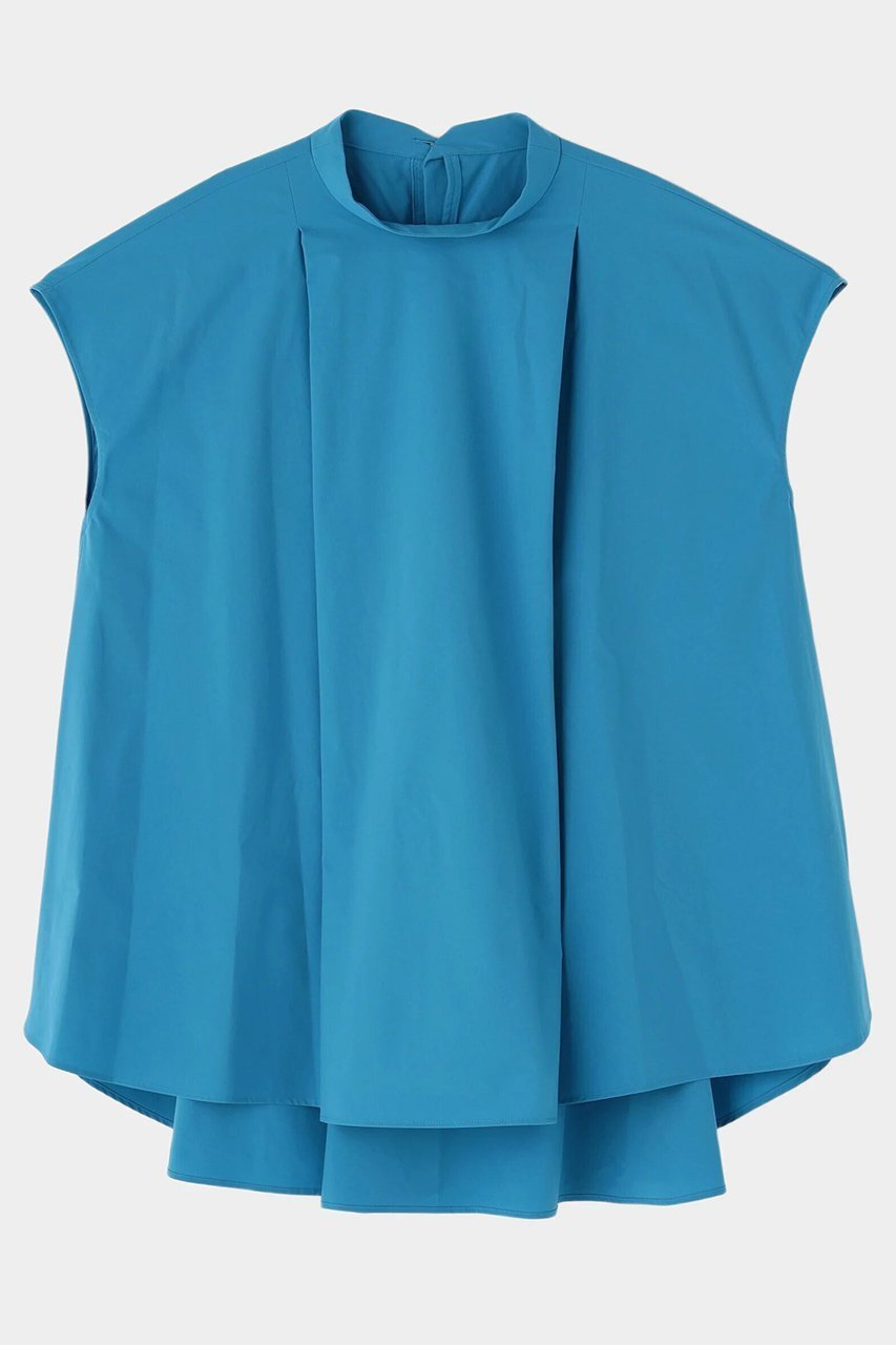 【ル フィル/LE PHIL】のSOLOTEXノースリーブブラウス インテリア・キッズ・メンズ・レディースファッション・服の通販 founy(ファニー) 　ファッション　Fashion　レディースファッション　Fashion for Women　トップス・カットソー　Cut & Sew Tops　キャミソール&ノースリーブ　Camisoles & Sleeveless Tops　シャツ・ブラウス・オフィスカジュアル　Elegant Blouses & Button-Ups　シンプル　Simple, Minimal　スタンド　Stand Collar, Upright Stand　ノースリーブ　Sleeveless, No-Sleeve　バランス　Balance, Style Balance　ロング　Long, Long-Length　ブルー|ID: prp329100004585456 ipo3291000000036391220