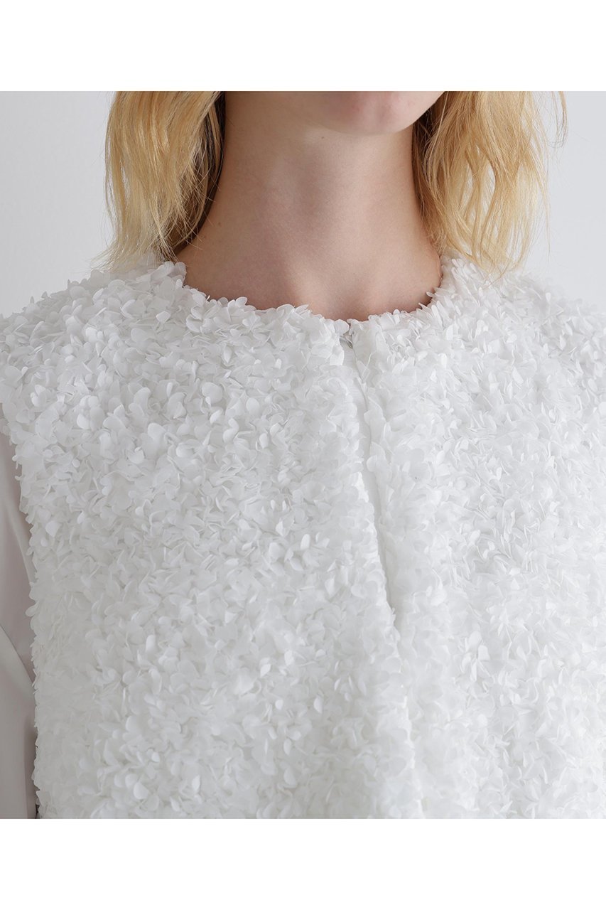 【ル フィル/LE PHIL】の3Dエンブロイダリーショートジレ 人気、トレンドファッション・服の通販 founy(ファニー) 　ファッション　Fashion　レディースファッション　Fashion for Women　アウター　Coat / Outerwear Collection　レディースジャケット・軽アウター　Jackets　コンパクト　Compact, Small Size　シンプル　Simple, Minimal　ジャケット　Jacket, Outerwear　スタンダード　Standard, Basic　テクスチャー　Texture, Textured Fabric　フォルム　Silhouette, Form　ベスト　Vest, Waistcoat　other-7|ID: prp329100004585460 ipo3291000000035613281