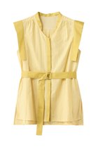 【アルアバイル/allureville】のカラミストライプ切替ブラウス 人気、トレンドファッション・服の通販 founy(ファニー) ファッション Fashion レディースファッション WOMEN トップス・カットソー Tops/Tshirt シャツ/ブラウス Shirts/Blouses 2025年 2025 おすすめ Recommend なめらか Smooth シアー Sheer ショート Short ストライプ Stripe スリット Slit スリーブ Sleeve トレンド Trend バランス Balance フレンチ French リュクス Luxe エレガント 上品 Elegant 切替 Switching A/W・秋冬 Aw・Autumn/Winter・Fw・Fall-Winter thumbnail イエロー|ID: prp329100004585468 ipo3291000000032513438