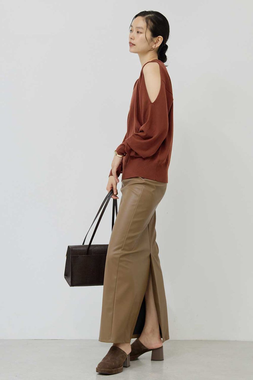 【ガリャルダガランテ/GALLARDAGALANTE】のフェイクレザータイトスカート 人気、トレンドファッション・服の通販 founy(ファニー) 　ファッション　Fashion　レディースファッション　Ladies' Fashion Online　スカート　Skirt　ロングスカート　Long Skirt　2025年　2025　おすすめ　Recommend　スウェット　Sweat　スリット　Slit　ロング　Long　エレガント 上品　Elegant　A/W・秋冬　Aw・Autumn/Winter・Fw・Fall-Winter　other-3|ID: prp329100004585471 ipo3291000000032513477