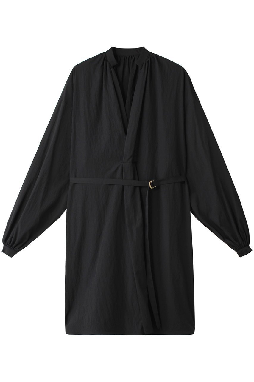 【ランバン オン ブルー/LANVIN en Bleu】のスキッパーチュニックブラウス インテリア・キッズ・メンズ・レディースファッション・服の通販 founy(ファニー) 　ファッション　Fashion　レディースファッション　Ladies' Fashion Online　ワンピース　Dress　チュニック　Tunic　スキッパー　Skipper　スリット　Slit　チュニック　Tunic　ツイル　Twill　フォルム　Form　ワッシャー　Washer　ブラック|ID: prp329100004585474 ipo3291000000032513500