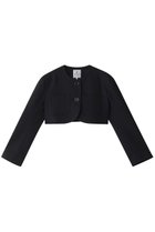 【ランバン オン ブルー/LANVIN en Bleu】のメランジツイードクロップドジャケット ネイビー|ID: prp329100004585477 ipo3291000000032513524