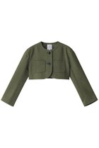 【ランバン オン ブルー/LANVIN en Bleu】のメランジツイードクロップドジャケット グリーン|ID: prp329100004585477 ipo3291000000032513525