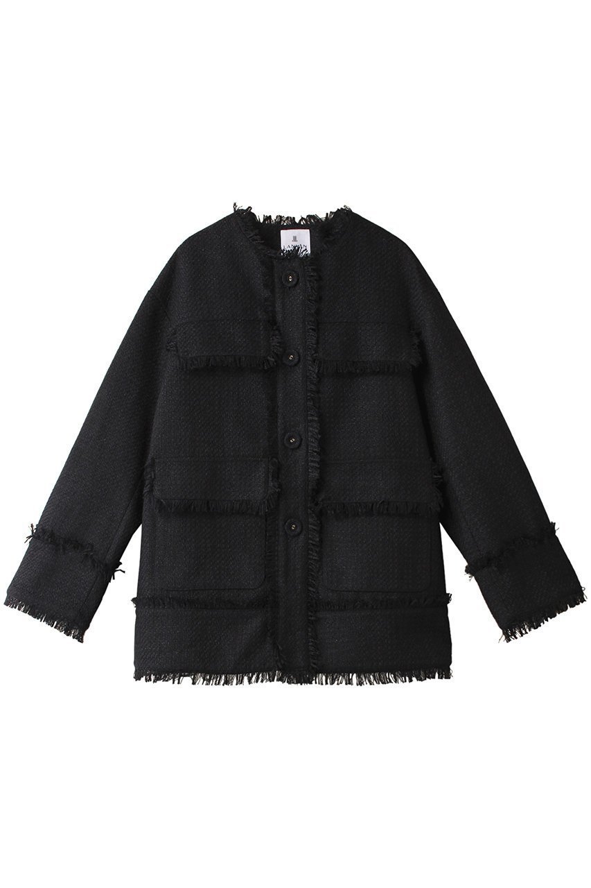 【ランバン オン ブルー/LANVIN en Bleu】のファンシーツイードジャケット 人気、トレンドファッション・服の通販 founy(ファニー) 　ファッション　Fashion　レディースファッション　Ladies' Fashion Online　アウター　Coat Outerwear　ジャケット　Jackets　クラシカル　Classical　ショルダー　Shoulder　ジャケット　Jacket　ツイード　Tweed　ドロップ　Drop　ビンテージ　Vintage　ファブリック　Fabric　ミックス　Mix　メタル　Metal　ロング　Long　 other-1|ID: prp329100004585478 ipo3291000000032513533