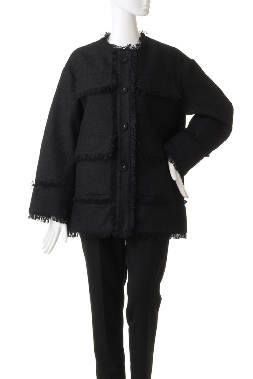 【ランバン オン ブルー/LANVIN en Bleu】のファンシーツイードジャケット 人気、トレンドファッション・服の通販 founy(ファニー) 　ファッション　Fashion　レディースファッション　Ladies' Fashion Online　アウター　Coat Outerwear　ジャケット　Jackets　クラシカル　Classical　ショルダー　Shoulder　ジャケット　Jacket　ツイード　Tweed　ドロップ　Drop　ビンテージ　Vintage　ファブリック　Fabric　ミックス　Mix　メタル　Metal　ロング　Long　other-2|ID: prp329100004585478 ipo3291000000032513536