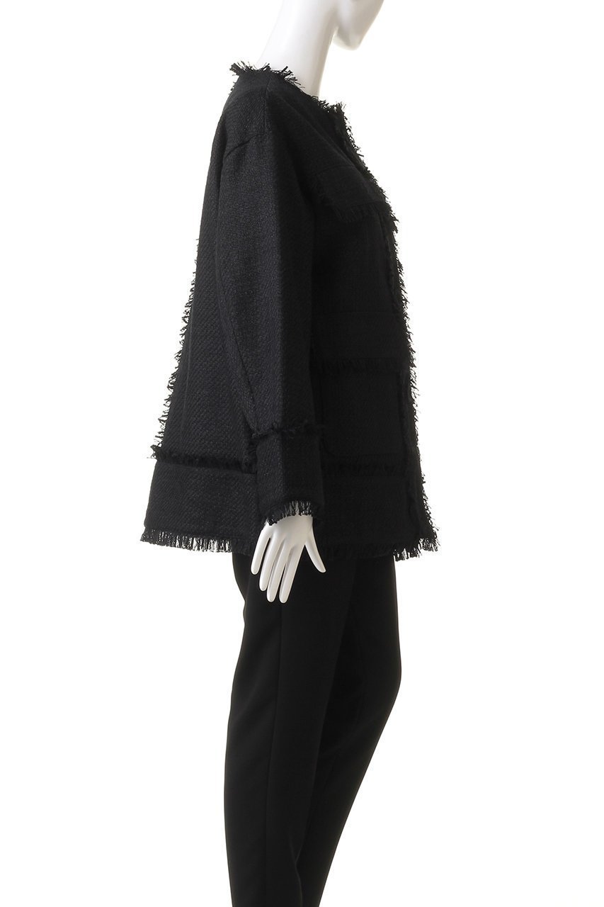 【ランバン オン ブルー/LANVIN en Bleu】のファンシーツイードジャケット 人気、トレンドファッション・服の通販 founy(ファニー) 　ファッション　Fashion　レディースファッション　Ladies' Fashion Online　アウター　Coat Outerwear　ジャケット　Jackets　クラシカル　Classical　ショルダー　Shoulder　ジャケット　Jacket　ツイード　Tweed　ドロップ　Drop　ビンテージ　Vintage　ファブリック　Fabric　ミックス　Mix　メタル　Metal　ロング　Long　other-3|ID: prp329100004585478 ipo3291000000032513537
