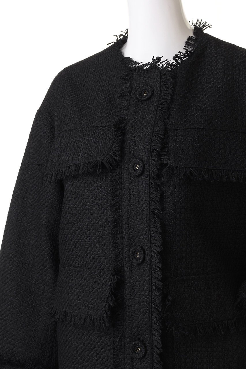 【ランバン オン ブルー/LANVIN en Bleu】のファンシーツイードジャケット 人気、トレンドファッション・服の通販 founy(ファニー) 　ファッション　Fashion　レディースファッション　Ladies' Fashion Online　アウター　Coat Outerwear　ジャケット　Jackets　クラシカル　Classical　ショルダー　Shoulder　ジャケット　Jacket　ツイード　Tweed　ドロップ　Drop　ビンテージ　Vintage　ファブリック　Fabric　ミックス　Mix　メタル　Metal　ロング　Long　other-5|ID: prp329100004585478 ipo3291000000032513539