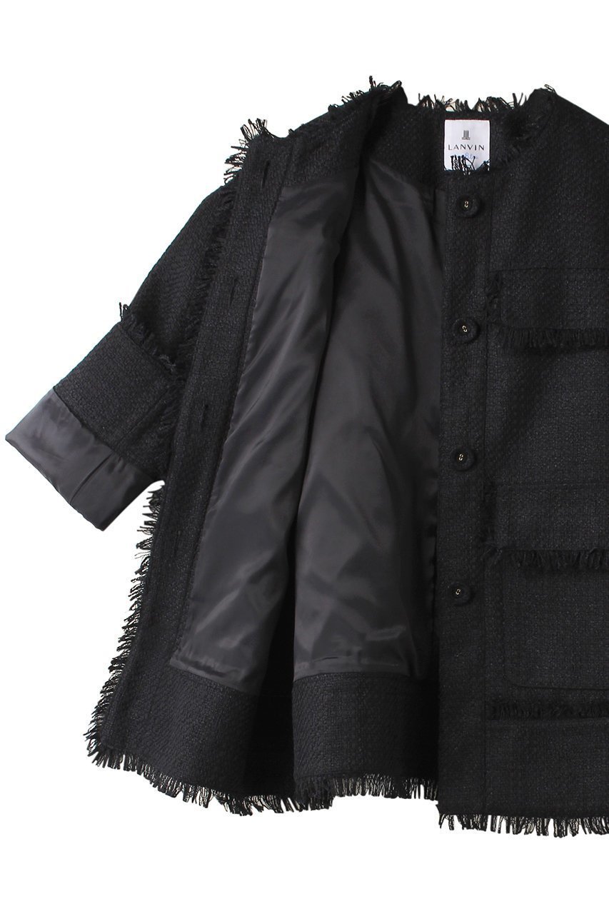 【ランバン オン ブルー/LANVIN en Bleu】のファンシーツイードジャケット 人気、トレンドファッション・服の通販 founy(ファニー) 　ファッション　Fashion　レディースファッション　Ladies' Fashion Online　アウター　Coat Outerwear　ジャケット　Jackets　クラシカル　Classical　ショルダー　Shoulder　ジャケット　Jacket　ツイード　Tweed　ドロップ　Drop　ビンテージ　Vintage　ファブリック　Fabric　ミックス　Mix　メタル　Metal　ロング　Long　other-6|ID: prp329100004585478 ipo3291000000032513540