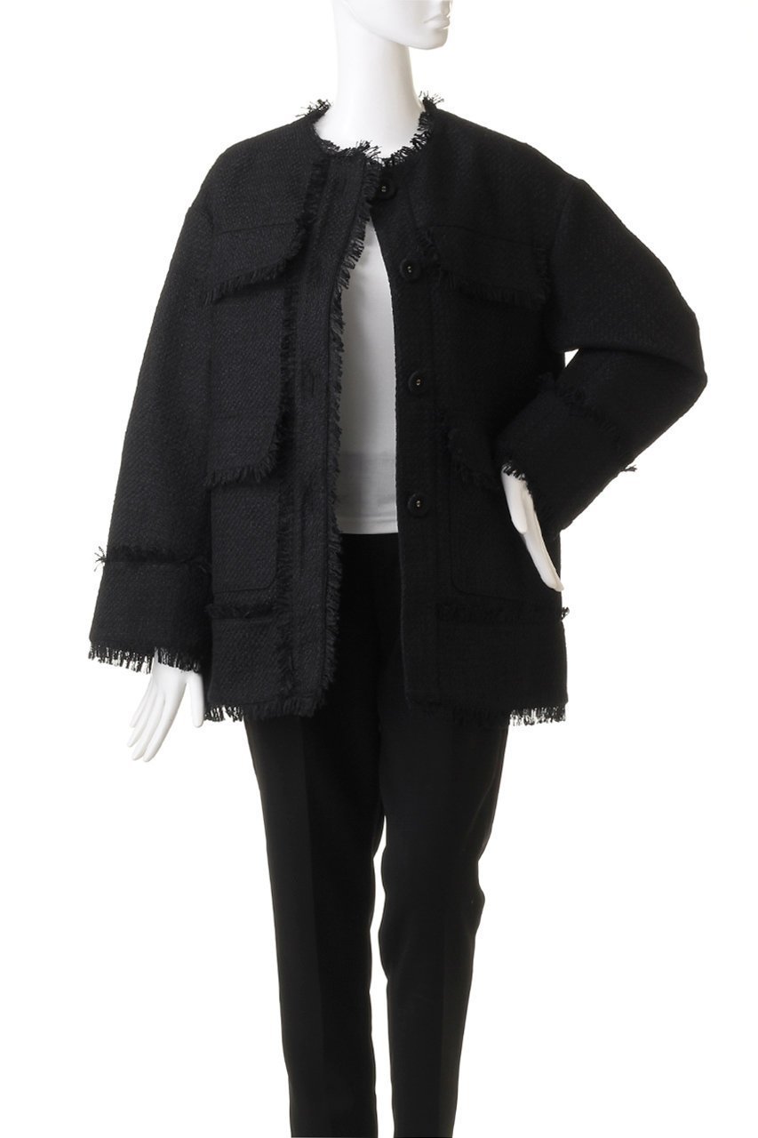 【ランバン オン ブルー/LANVIN en Bleu】のファンシーツイードジャケット 人気、トレンドファッション・服の通販 founy(ファニー) 　ファッション　Fashion　レディースファッション　Ladies' Fashion Online　アウター　Coat Outerwear　ジャケット　Jackets　クラシカル　Classical　ショルダー　Shoulder　ジャケット　Jacket　ツイード　Tweed　ドロップ　Drop　ビンテージ　Vintage　ファブリック　Fabric　ミックス　Mix　メタル　Metal　ロング　Long　other-7|ID: prp329100004585478 ipo3291000000032513541