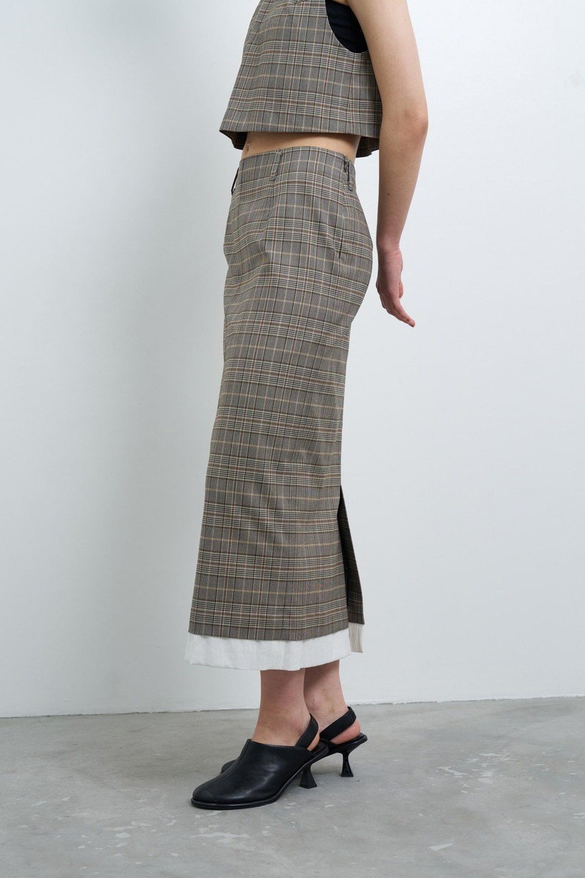 【ランバン オン ブルー/LANVIN en Bleu】の尾州クラシックチェックタイトスカート 人気、トレンドファッション・服の通販 founy(ファニー) 　ファッション　Fashion　レディースファッション　Fashion for Women　スカート　Skirts　ロングスカート　Long Skirts / Maxi & Midi Skirts　クラシカル　Classical, Vintage-Inspired　ストレッチ　Stretch, Stretchy Fabric　タイトスカート　Pencil Skirt, Tight Skirt　タイプライター　Typewriter Fabric, Crisp Cotton　チェック　Check, Plaid, Tartan　ロング　Long, Long-Length　定番　Standard, Basic Item　other-4|ID: prp329100004585481 ipo3291000000032513570