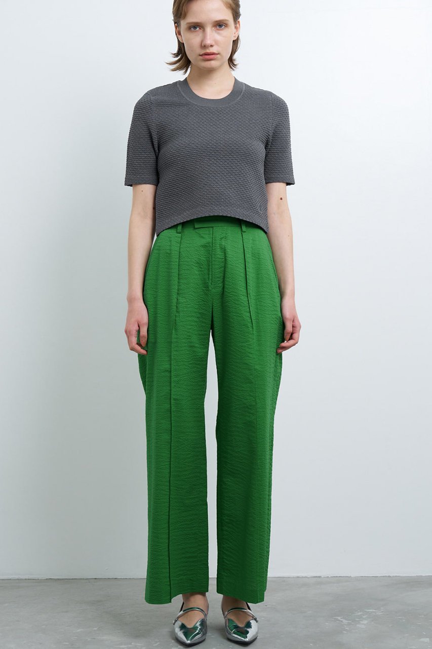 【ランバン オン ブルー/LANVIN en Bleu】のコットンリップルパンツ 人気、トレンドファッション・服の通販 founy(ファニー) 　ファッション　Fashion　レディースファッション　Ladies' Fashion Online　パンツ　Pants　クロップド　Cropped　シンプル　Simple　センター　Center　ファブリック　Fabric　夏　Summer　other-6|ID: prp329100004585484 ipo3291000000032513604