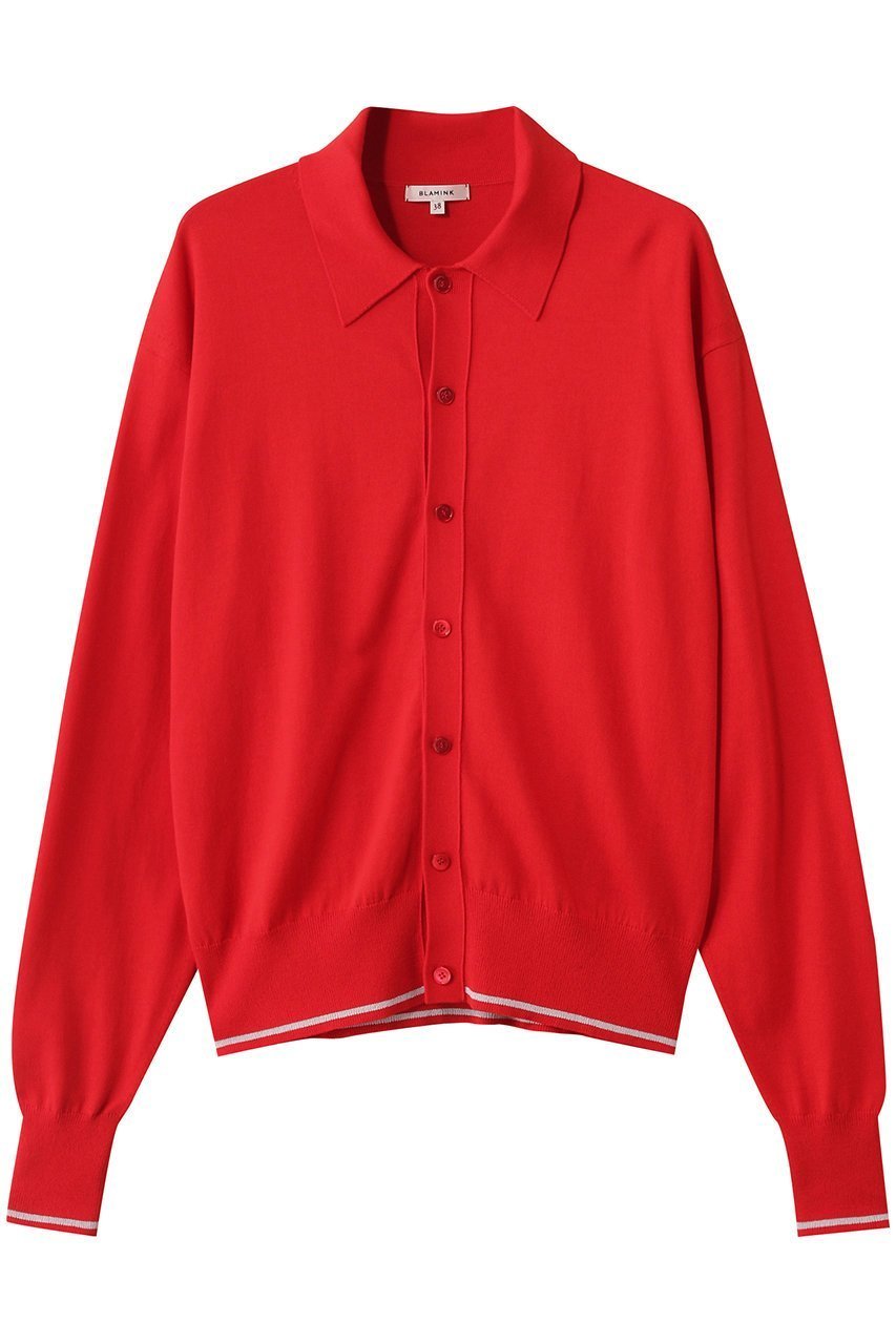 【ブラミンク/BLAMINK】のレギュラーカラーカーディガン インテリア・キッズ・メンズ・レディースファッション・服の通販 founy(ファニー) 　ファッション　Fashion　レディースファッション　Fashion for Women　トップス・カットソー　Cut & Sew Tops　ニット　Knit Tops & Sweaters　カーディガン・羽織り　Layered Style Cardigans　2025年　2025　2025-2026秋冬・A/W　Autumn/Winter 2025–26 AW25–26　カーディガン　Cardigan, Knitwear　レギュラー　Regular, Standard Fit　A/W・秋冬　Autumn/Winter　レッド|ID: prp329100004585486 ipo3291000000032513614