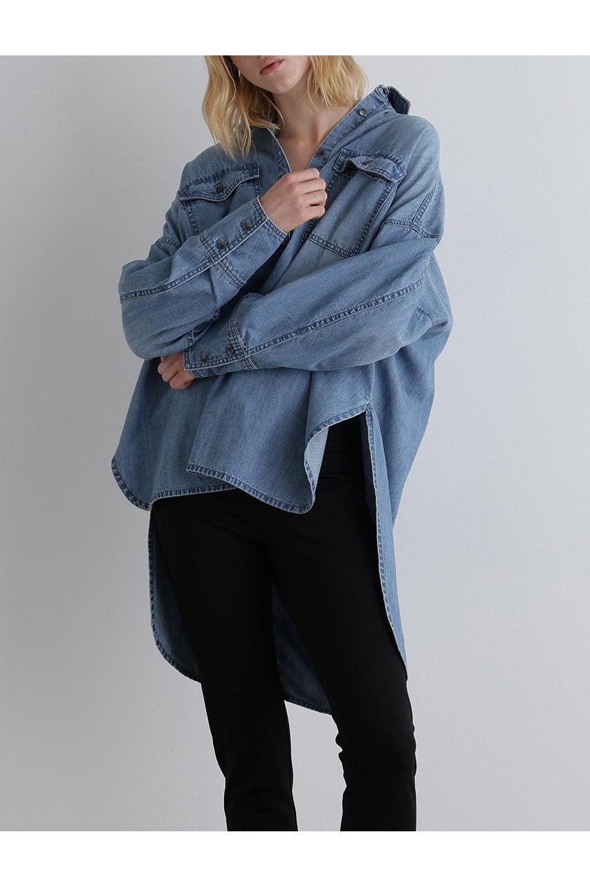 【ル フィル/LE PHIL】のウォッシュドデニムシャツB 人気、トレンドファッション・服の通販 founy(ファニー) 　ファッション　Fashion　レディースファッション　WOMEN　トップス・カットソー　Tops/Tshirt　シャツ/ブラウス　Shirts/Blouses　ウォッシュ　Wash　ショルダー　Shoulder　スリーブ　Sleeve　デニム　Denim　ドロップ　Drop　ビッグ　Big　ベーシック　Basic　ロング　Long　NEW・新作・新着・新入荷　New Arrivals　羽織　Haori　other-2|ID: prp329100004585491 ipo3291000000032513653