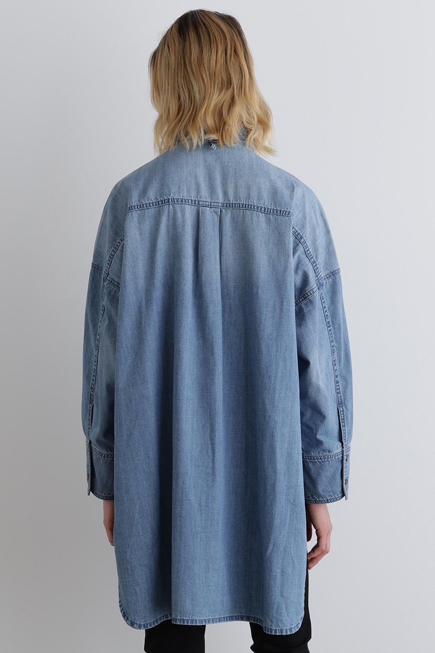【ル フィル/LE PHIL】のウォッシュドデニムシャツB 人気、トレンドファッション・服の通販 founy(ファニー) 　ファッション　Fashion　レディースファッション　WOMEN　トップス・カットソー　Tops/Tshirt　シャツ/ブラウス　Shirts/Blouses　ウォッシュ　Wash　ショルダー　Shoulder　スリーブ　Sleeve　デニム　Denim　ドロップ　Drop　ビッグ　Big　ベーシック　Basic　ロング　Long　NEW・新作・新着・新入荷　New Arrivals　羽織　Haori　other-6|ID: prp329100004585491 ipo3291000000032513657