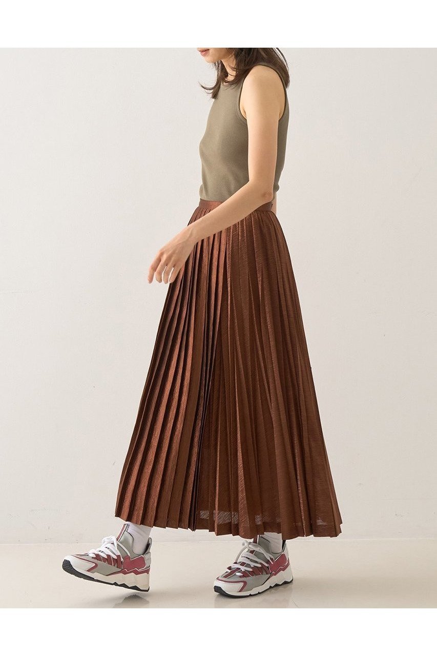 【デザイン ワークス/DESIGN WORKS】のメタリックプリーツラップスカート 人気、トレンドファッション・服の通販 founy(ファニー) 　ファッション　Fashion　レディースファッション　WOMEN　スカート　Skirt　ロングスカート　Long Skirt　エレガント 上品　Elegant　シャイニー　Shiny　シンプル　Simple　パーティ　Party　フィット　Fit　プリーツ　Pleats　ラップ　Wrap　ロング　Long　夏　Summer　NEW・新作・新着・新入荷　New Arrivals　other-4|ID: prp329100004585493 ipo3291000000032513800
