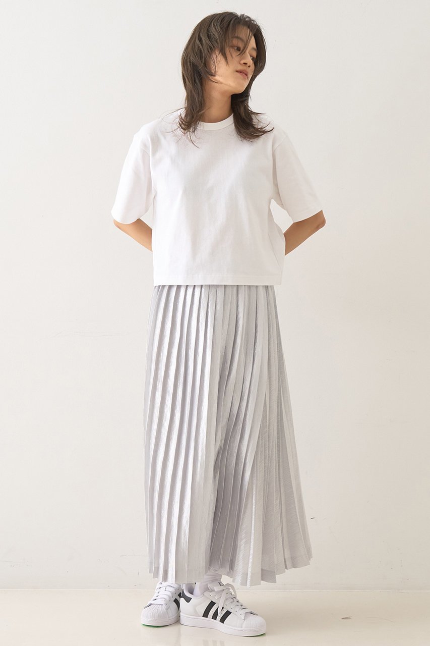 【デザイン ワークス/DESIGN WORKS】のメタリックプリーツラップスカート 人気、トレンドファッション・服の通販 founy(ファニー) 　ファッション　Fashion　レディースファッション　Fashion for Women　スカート　Skirts　ロングスカート　Long Skirts / Maxi & Midi Skirts　エレガント 上品　Elegant　シャイニー　Shiny, Glossy Finish　シンプル　Simple, Minimal　パーティ　Party, Party Style　フィット　Fit, Slim Fit　プリーツ　Pleats, Pleated　ラップ　Wrap, Wrap Design　ロング　Long, Long-Length　夏　Summer　other-2|ID: prp329100004585493 ipo3291000000035514762