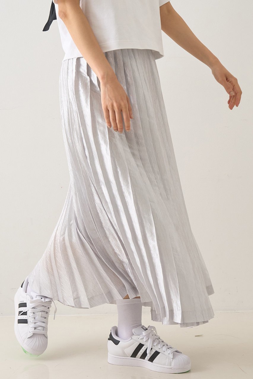 【デザイン ワークス/DESIGN WORKS】のメタリックプリーツラップスカート 人気、トレンドファッション・服の通販 founy(ファニー) 　ファッション　Fashion　レディースファッション　Fashion for Women　スカート　Skirts　ロングスカート　Long Skirts / Maxi & Midi Skirts　エレガント 上品　Elegant　シャイニー　Shiny, Glossy Finish　シンプル　Simple, Minimal　パーティ　Party, Party Style　フィット　Fit, Slim Fit　プリーツ　Pleats, Pleated　ラップ　Wrap, Wrap Design　ロング　Long, Long-Length　夏　Summer　other-5|ID: prp329100004585493 ipo3291000000035514766