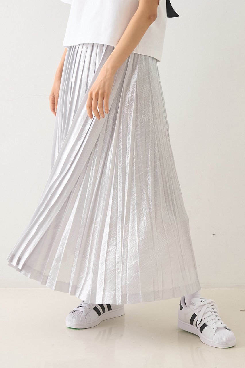 【デザイン ワークス/DESIGN WORKS】のメタリックプリーツラップスカート 人気、トレンドファッション・服の通販 founy(ファニー) 　ファッション　Fashion　レディースファッション　Fashion for Women　スカート　Skirts　ロングスカート　Long Skirts / Maxi & Midi Skirts　エレガント 上品　Elegant　シャイニー　Shiny, Glossy Finish　シンプル　Simple, Minimal　パーティ　Party, Party Style　フィット　Fit, Slim Fit　プリーツ　Pleats, Pleated　ラップ　Wrap, Wrap Design　ロング　Long, Long-Length　夏　Summer　other-6|ID: prp329100004585493 ipo3291000000035514768