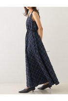 【デザイン ワークス/DESIGN WORKS】のジャスミンチェックフレアワンピース ネイビー|ID:prp329100004585495
