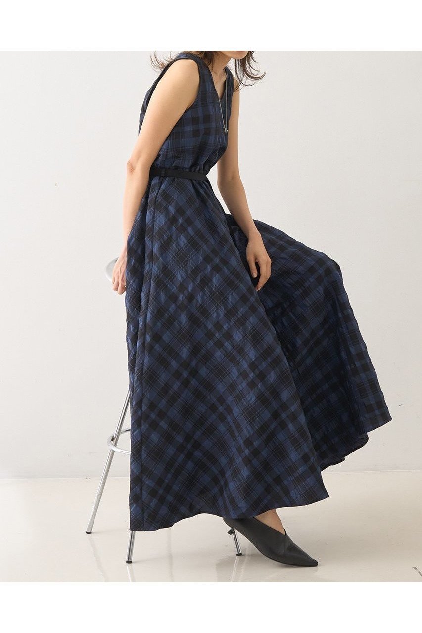 【デザイン ワークス/DESIGN WORKS】のジャスミンチェックフレアワンピース 人気、トレンドファッション・服の通販 founy(ファニー) 　ファッション　Fashion　レディースファッション　WOMEN　ワンピース　Dress　チュニック　Tunic　コンパクト　Compact　サマー　Summer　チェック　Check　チュニック　Tunic　ドレス　Dress　ビッグ　Big　フレア　Flare　リゾート　Resort　ロング　Long　夏　Summer　NEW・新作・新着・新入荷　New Arrivals　other-5|ID: prp329100004585495 ipo3291000000032513818