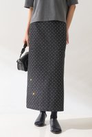 【デザイン ワークス/DESIGN WORKS】のラインストーンストレートスカート 人気、トレンドファッション・服の通販 founy(ファニー) ファッション Fashion レディースファッション WOMEN スカート Skirt ロングスカート Long Skirt クール Cool ストーン Stone デニム Denim バランス Balance ロング Long エレガント 上品 Elegant NEW・新作・新着・新入荷 New Arrivals |ID:prp329100004585496