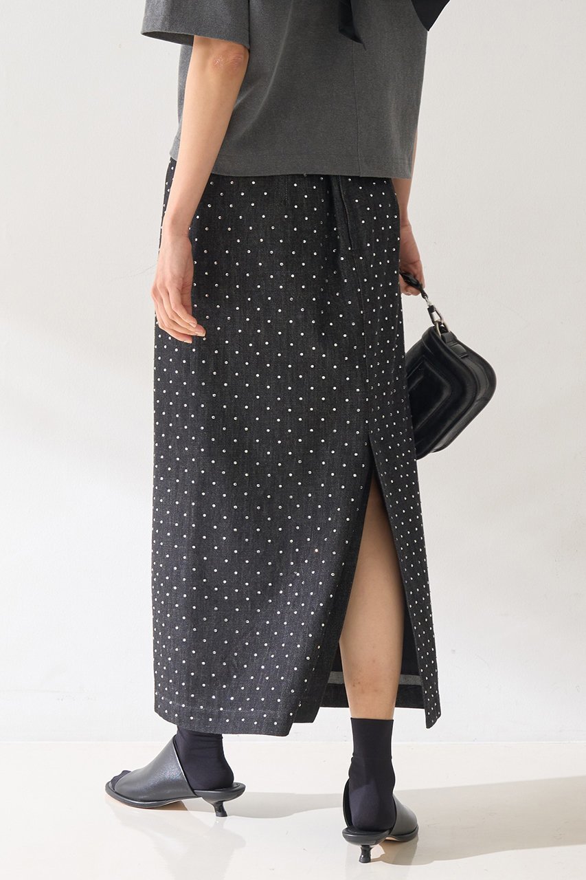 【デザイン ワークス/DESIGN WORKS】のラインストーンストレートスカート 人気、トレンドファッション・服の通販 founy(ファニー) 　ファッション　Fashion　レディースファッション　WOMEN　スカート　Skirt　ロングスカート　Long Skirt　クール　Cool　ストーン　Stone　デニム　Denim　バランス　Balance　ロング　Long　エレガント 上品　Elegant　NEW・新作・新着・新入荷　New Arrivals　other-5|ID: prp329100004585496 ipo3291000000032513824