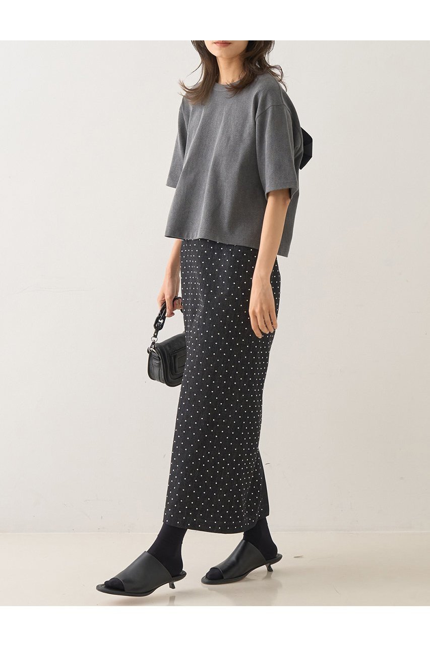 【デザイン ワークス/DESIGN WORKS】のバックリボンヴィンテージ加工Tシャツ 人気、トレンドファッション・服の通販 founy(ファニー) 　ファッション　Fashion　レディースファッション　WOMEN　トップス・カットソー　Tops/Tshirt　シャツ/ブラウス　Shirts/Blouses　ロング / Tシャツ　T-Shirts　カットソー　Cut and Sewn　ショート　Short　スリーブ　Sleeve　タフタ　Taffeta　デニム　Denim　リボン　Ribbon　ヴィンテージ　Vintage　NEW・新作・新着・新入荷　New Arrivals　other-3|ID: prp329100004585497 ipo3291000000032513832