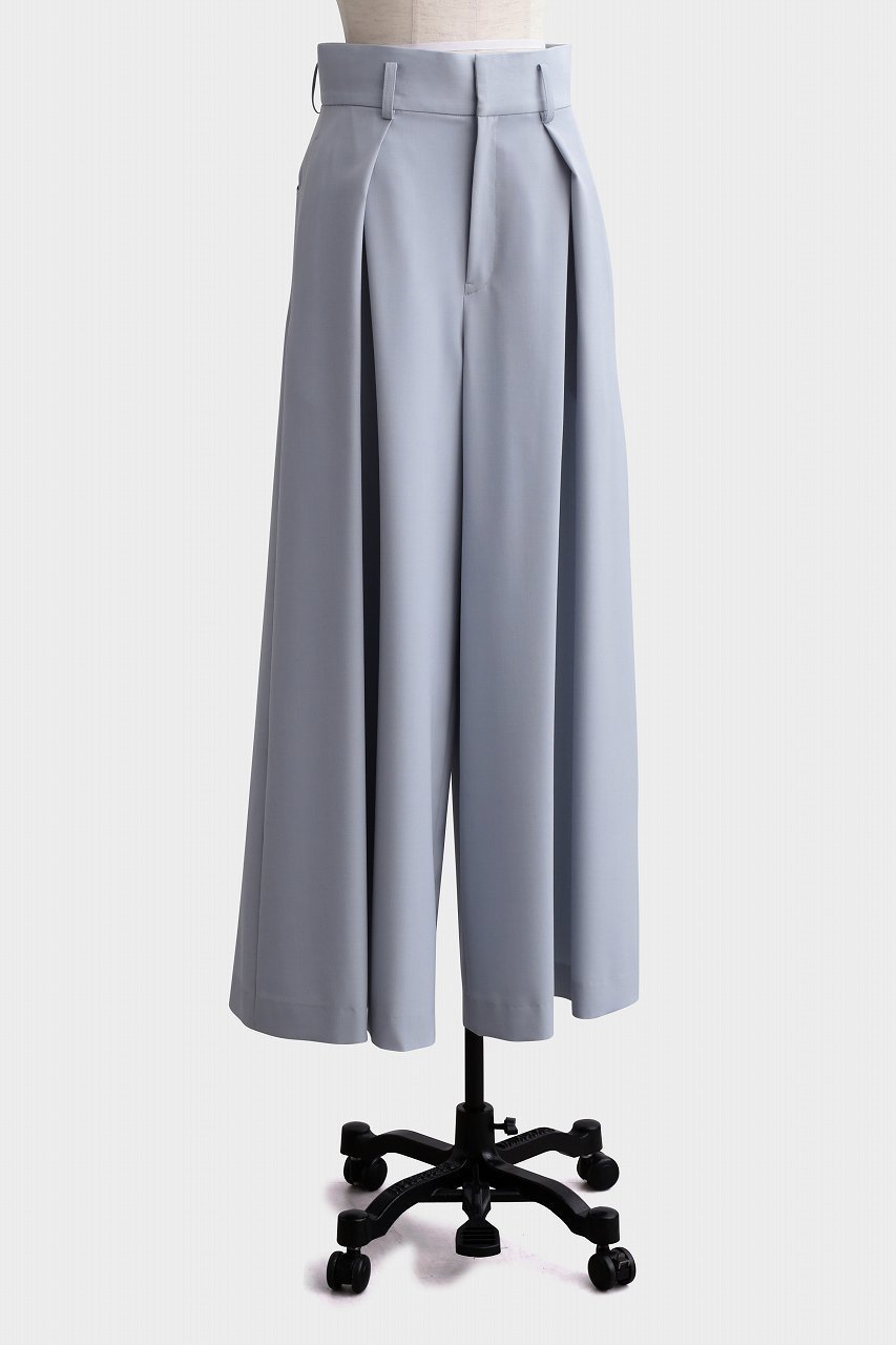 【ヒューエルミュージアム/hueLe Museum】の【STUMBLY】Cross Tuck Wide Pants インテリア・キッズ・メンズ・レディースファッション・服の通販 founy(ファニー) 　ファッション　Fashion　レディースファッション　Ladies' Fashion Online　パンツ　Pants　パターン　Pattern　フレア　Flare　フロント　Front　ワイド　Wide　ブルー|ID: prp329100004585499 ipo3291000000032513852